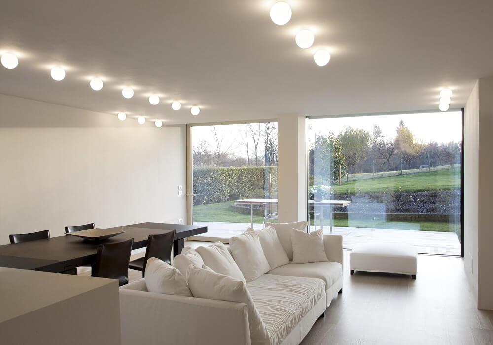 Plafoniere A Led Per Soggiorno : Illuminazione soggiorno con plafoniera led 2 brillamenti